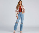 Veste en flanelle à superpositions tendance